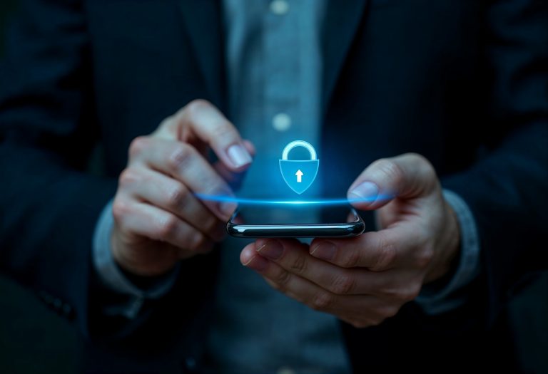 Protección de datos y SMS: lo que la nueva LFPDPPP pide a sus bases de contactos Celular con candado que representa la protección de datos personales